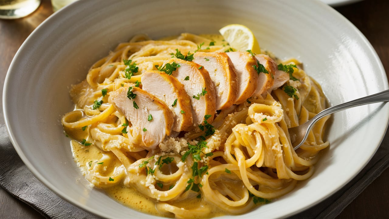 Creamy Chicken Scampi Pasta Recipe