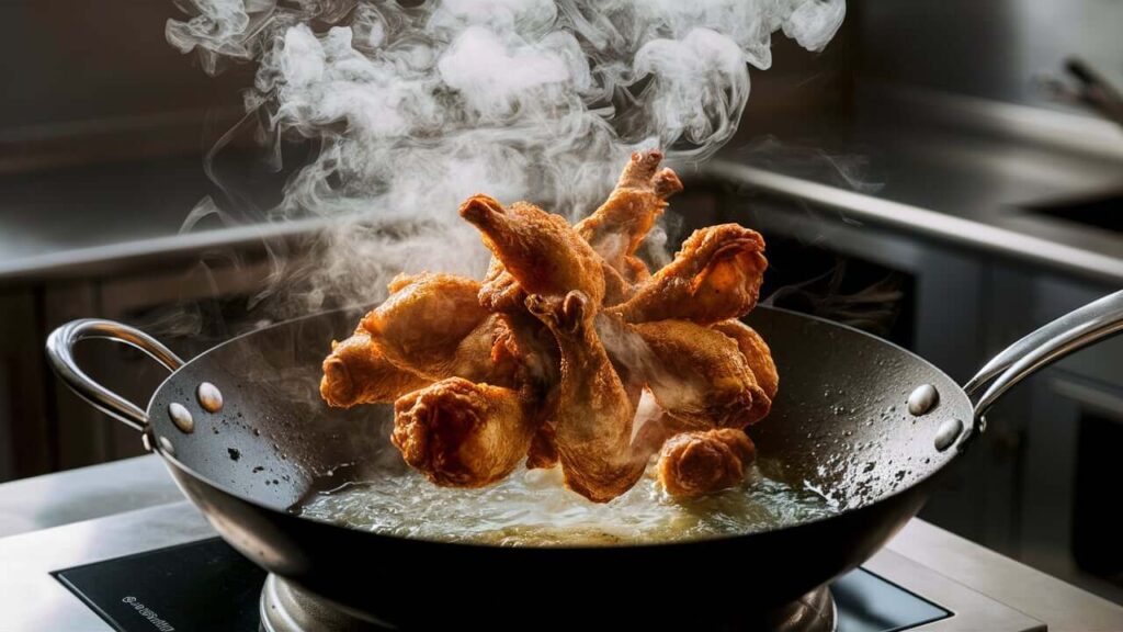 frying chicken