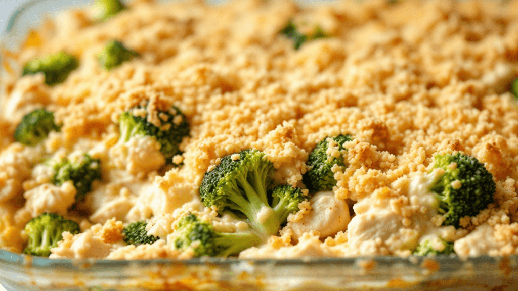 Cheesy Broccoli Chicken Divan casserole